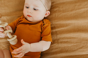 Short Sleeve Bodysuit - Camel