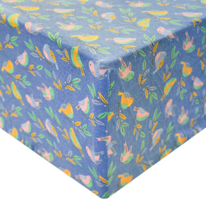 Premium Knit Fitted Crib Sheet - Birdie