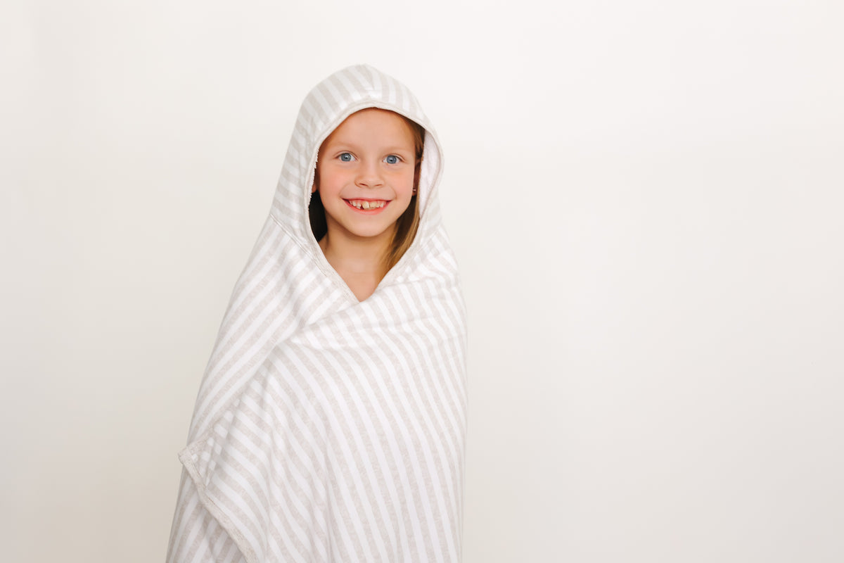 Premium Big Kid Hooded Towel - Coastal