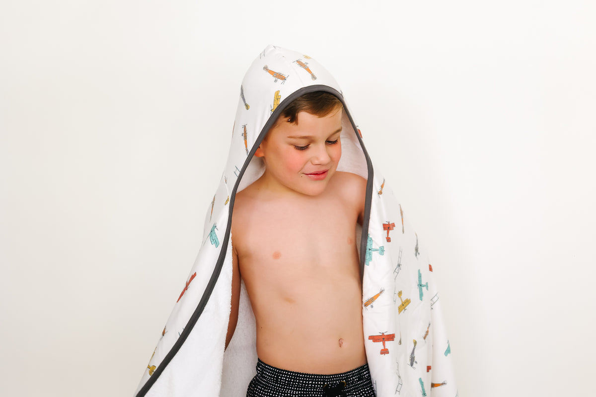 Premium Big Kid Hooded Towel - Ace