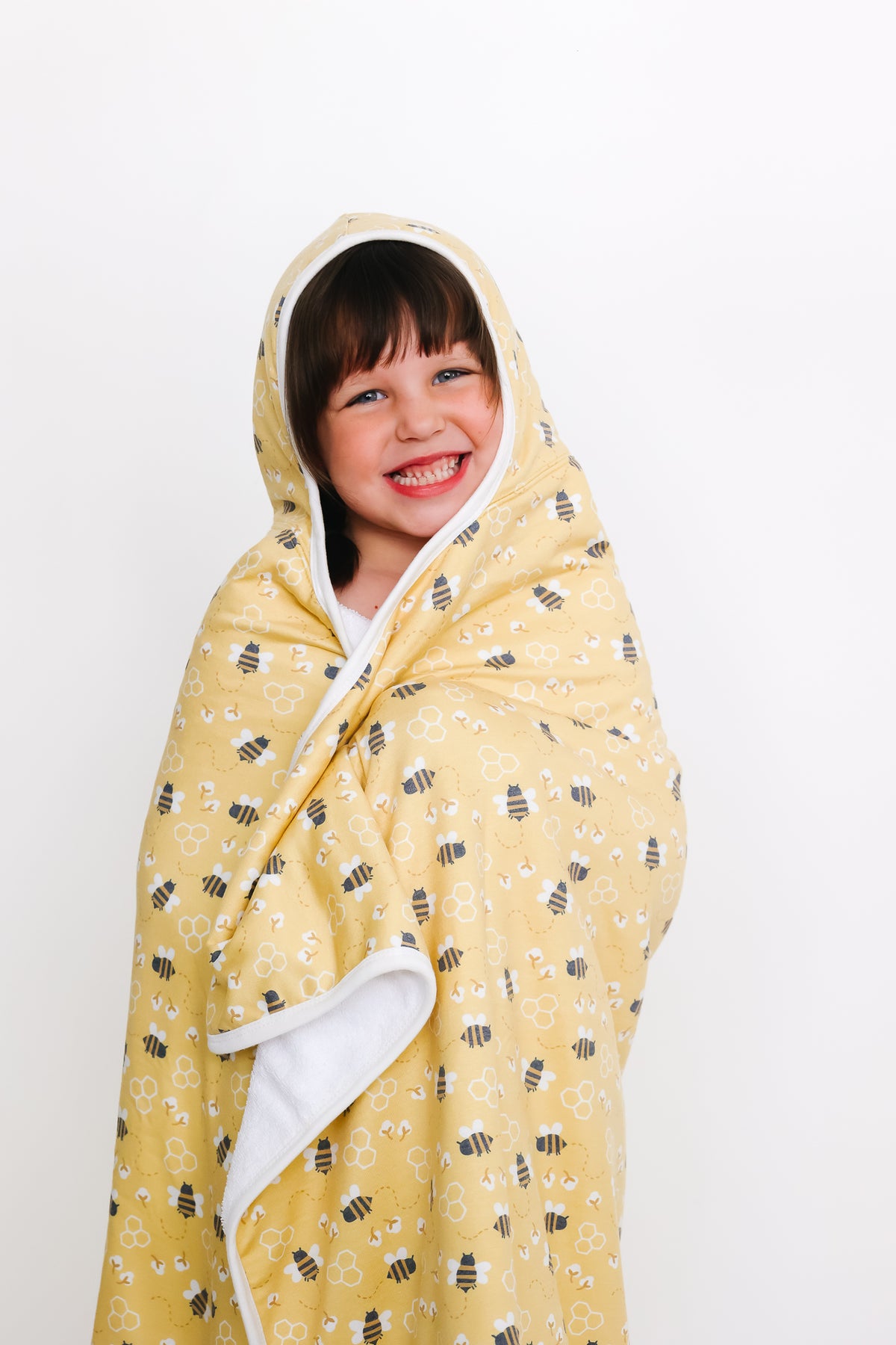 Premium Big Kid Hooded Towel - Honeycomb