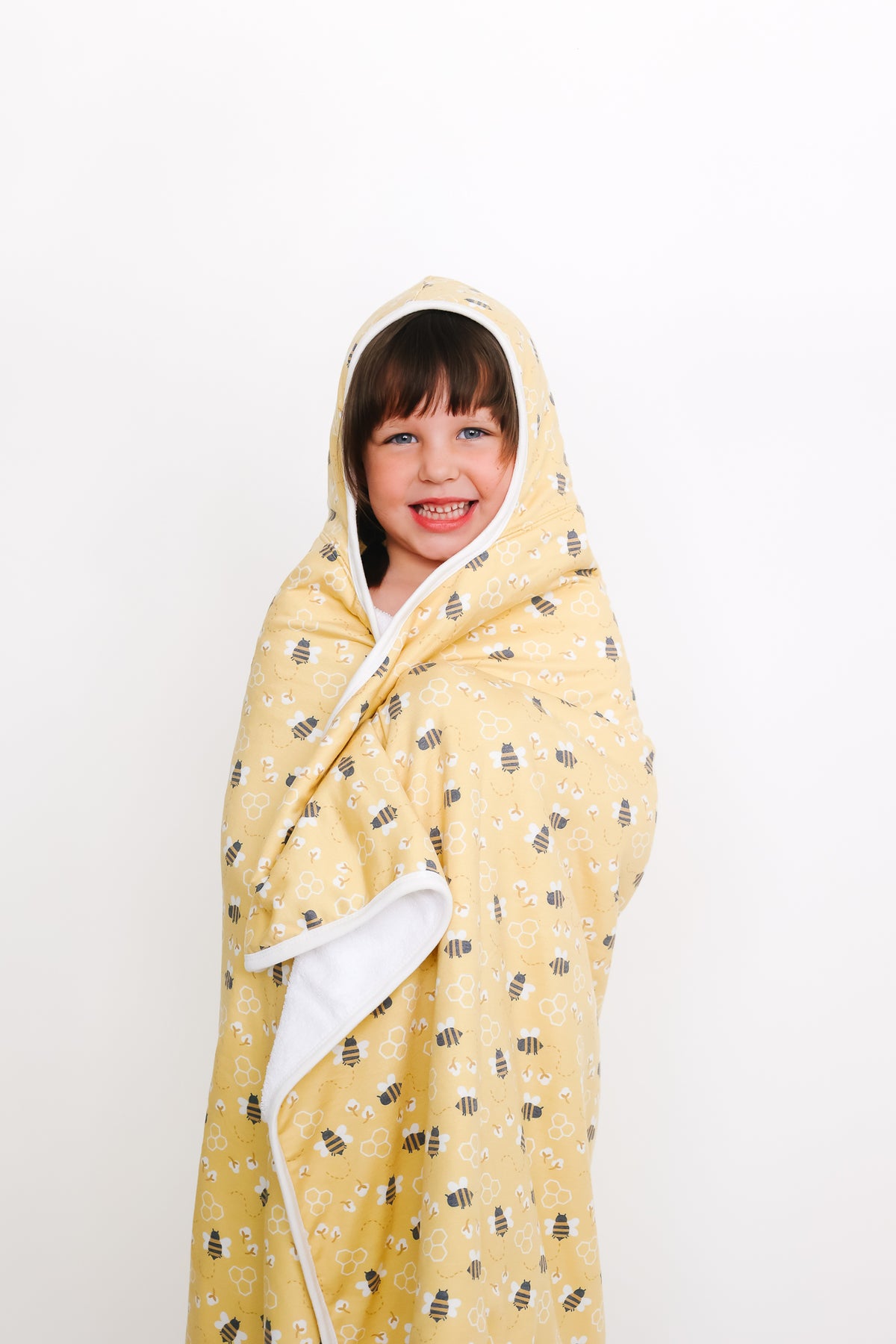 Premium Big Kid Hooded Towel - Honeycomb