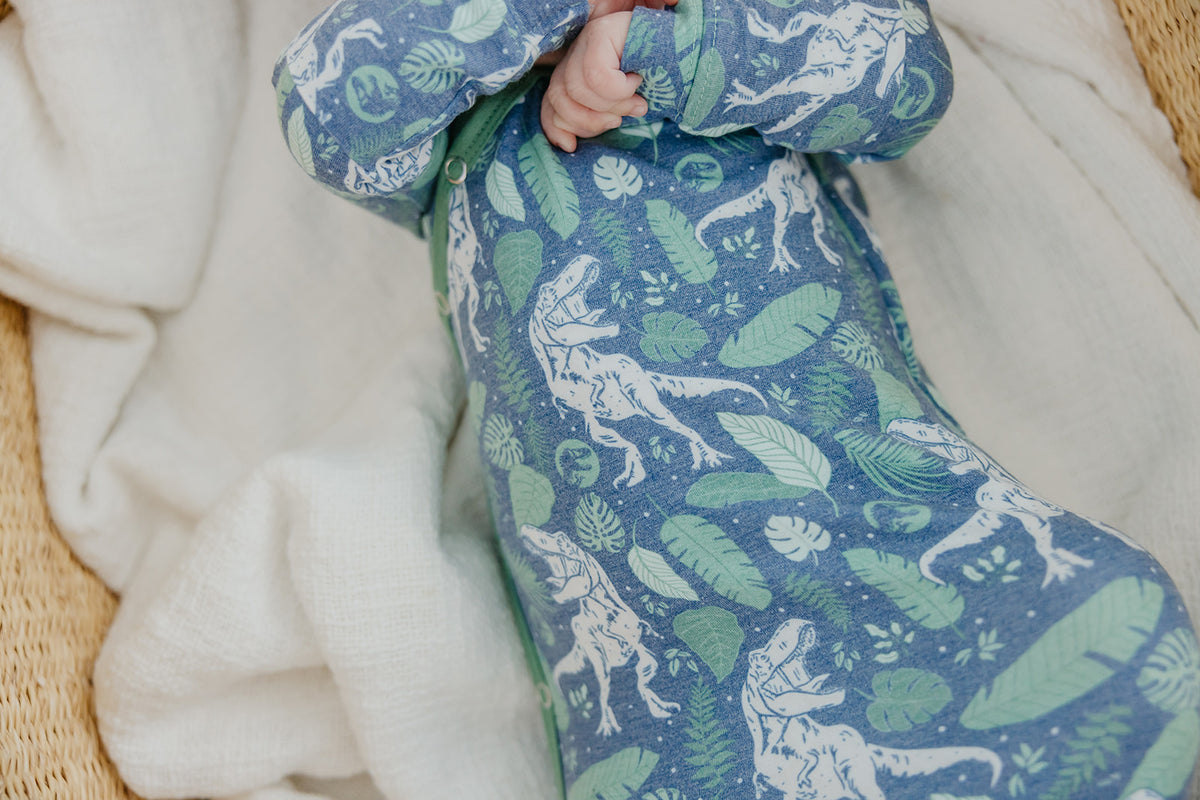 Newborn Knotted Gown - Jurassic Park