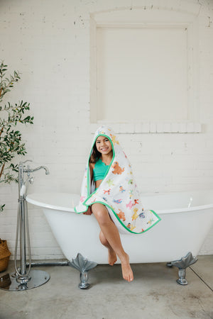 Premium Big Kid Hooded Towel - Sesame Friends