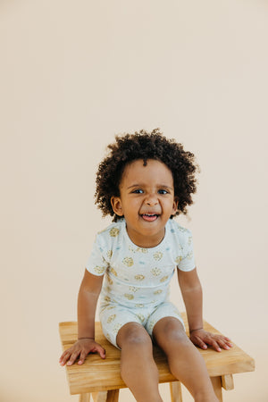 2pc Short Sleeve Pajama Set - Chip