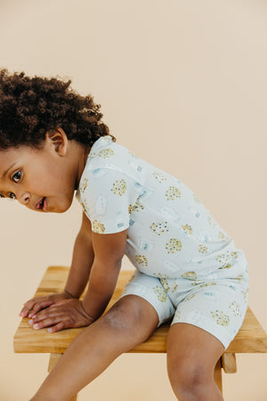 2pc Short Sleeve Pajama Set - Chip