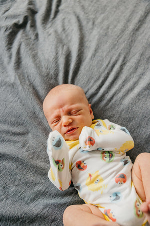 Long Sleeve Bodysuit - Sesame Scribbles