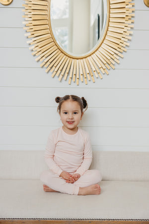 2pc Long Sleeve Pajama Set - Blush