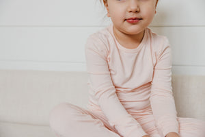 2pc Long Sleeve Pajama Set - Blush