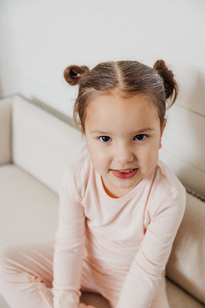 2pc Long Sleeve Pajama Set - Blush