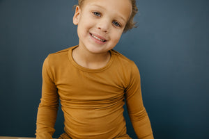 2pc Long Sleeve Pajama Set - Camel