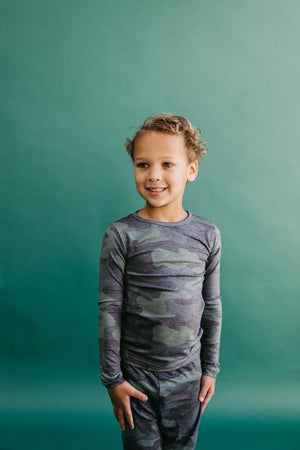 2pc Long Sleeve Pajama Set - Hunter