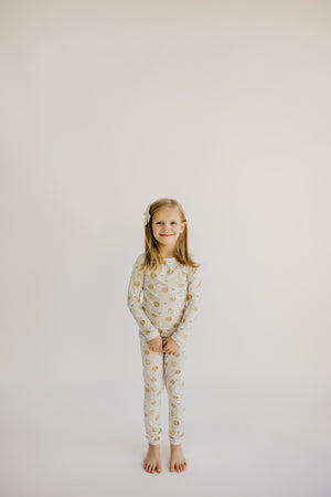 2pc Long Sleeve Pajama Set - Chip