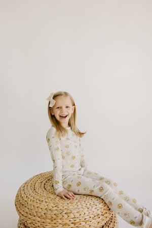 2pc Long Sleeve Pajama Set - Chip