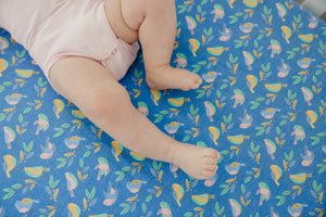 Premium Knit Fitted Crib Sheet - Birdie
