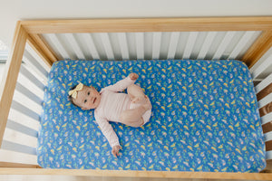 Premium Knit Fitted Crib Sheet - Birdie