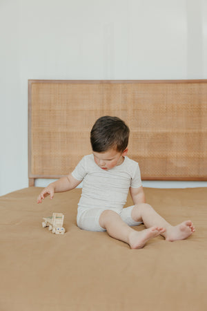 2pc Short Sleeve Pajama Set - Oat