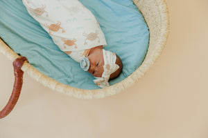 Knit Headband Bow - Tide