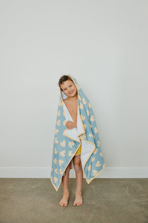 Premium Big Kid Hooded Towel - Ducky
