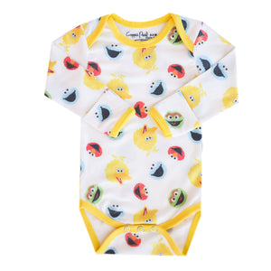 Long Sleeve Bodysuit - Sesame Scribbles