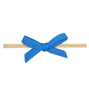 Ribbon Nylon Bow - Blueberry