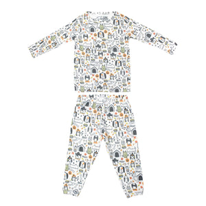 2pc Long Sleeve Pajama Set - Bones