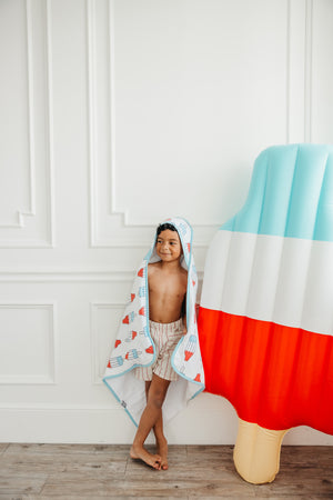 Premium Knit Hooded Towel - Rocket
