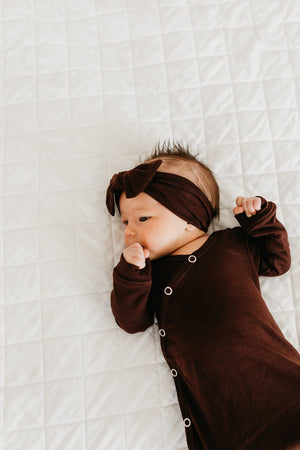 Knit Headband Bow - Moose