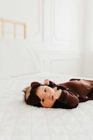 Knit Headband Bow - Moose