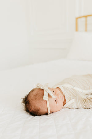 Ribbon Nylon Bow - Clay