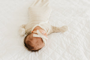 Ribbon Nylon Bow - Clay