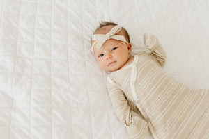 Ribbon Nylon Bow - Clay