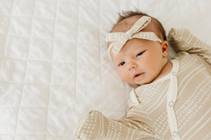 Ribbon Nylon Bow - Clay