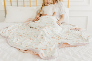 Three-Layer Jumbo Quilt - Coral