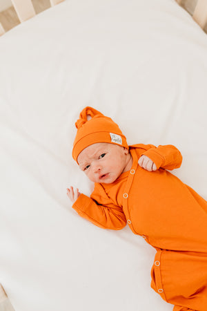 Top Knot Hat - Blaze