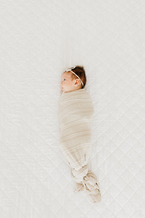 Knit Swaddle Blanket - Clay