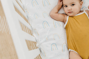 Premium Knit Fitted Crib Sheet - Skye