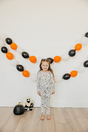 2pc Long Sleeve Pajama Set - Bones