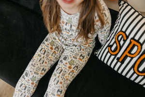 2pc Long Sleeve Pajama Set - Bones