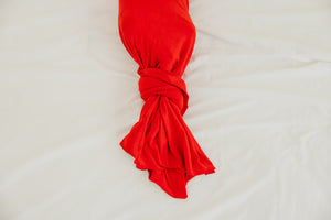 Knit Swaddle Blanket - Apple