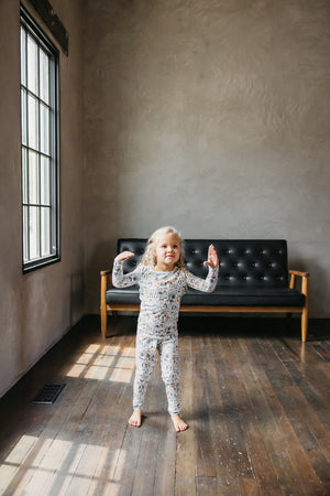 2pc Long Sleeve Pajama Set - Bones