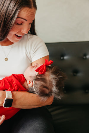 Ribbon Nylon Bow - Apple