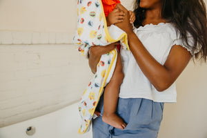 Premium Knit Hooded Towel - Sesame Scribbles