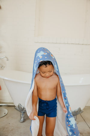 Premium Knit Hooded Towel - Cookie Monster