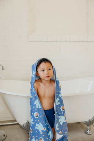 Premium Knit Hooded Towel - Cookie Monster