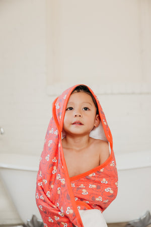 Premium Knit Hooded Towel - Elmo