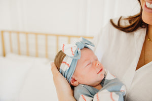 Knit Headband Bow - Slugger