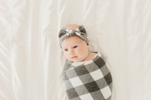 Knit Headband Bow - Scotland