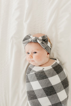 Knit Headband Bow - Scotland