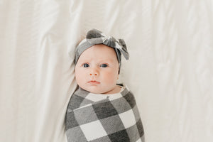 Knit Headband Bow - Scotland